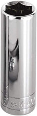 SK - 13/16", 1/2" Drive, Deep Hand Socket - 6 Points, Steel, Chrome Finish - Best Tool & Supply