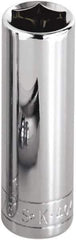 SK - 11/16", 3/8" Drive, Deep Hand Socket - 12 Points, Steel, Chrome Finish - Best Tool & Supply