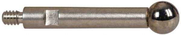 TESA Brown & Sharpe - 3mm Ball Diam, Carbide, Ball Test Indicator Contact Point - 1/2" Contact Point Length, Use with Brown & Sharpe TESATAST Dial Test Indicators - Best Tool & Supply