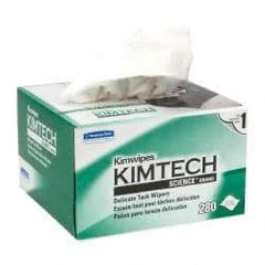 Kimtech - Dry Clean Room/Lab/Critical Task Wipes - Pop-Up, 8-3/8" x 4-3/8" Sheet Size, White - Best Tool & Supply