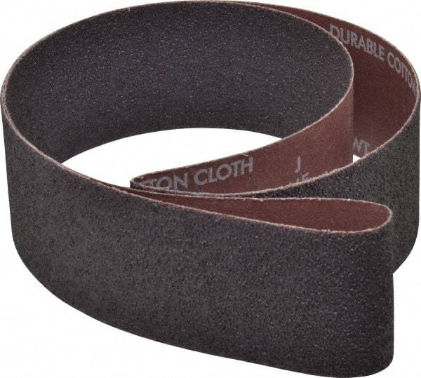 Norton - 2-1/2" Wide x 48" OAL, 36 Grit, Aluminum Oxide Abrasive Belt - Aluminum Oxide, Very Coarse, Coated, X Weighted Cloth Backing, Series R228 - Best Tool & Supply