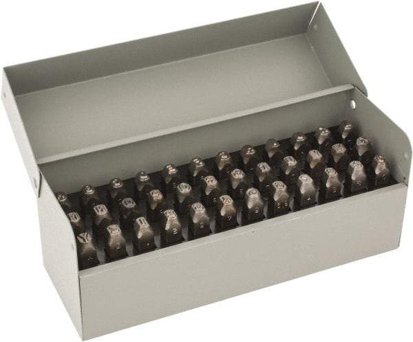 C.H. Hanson - 36 Piece, 3/16" Character Steel Stamp Set - Letters & Figures, Low Stress Round Face Full - Best Tool & Supply