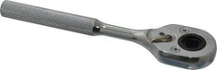 Proto - 3/8" Drive Pear Head Female Drive Ratchet - Chrome Finish, 7" OAL, 24 Gear Teeth, Standard Head - Best Tool & Supply
