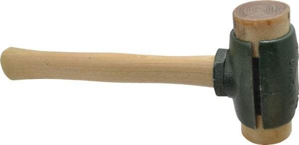 Garland - 4 Lb Head 2" Face Rawhide Split Head Hammer - Wood Handle - Best Tool & Supply