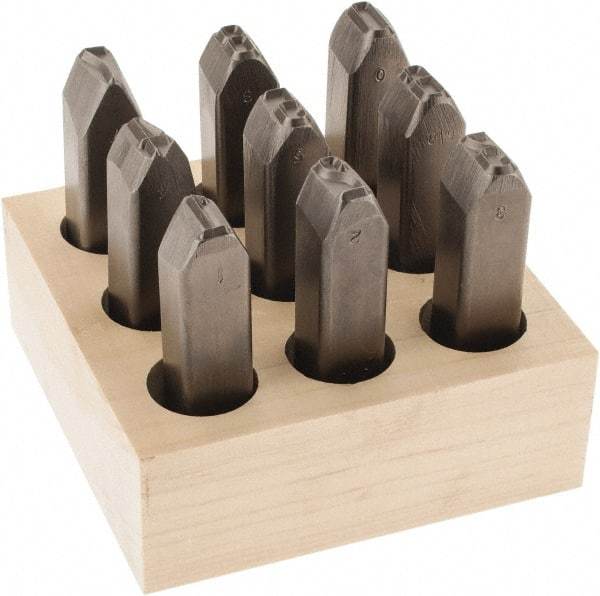 C.H. Hanson - 9 Piece, 5/8" Character Steel Stamp Set - Figures, Heavy Duty - Best Tool & Supply