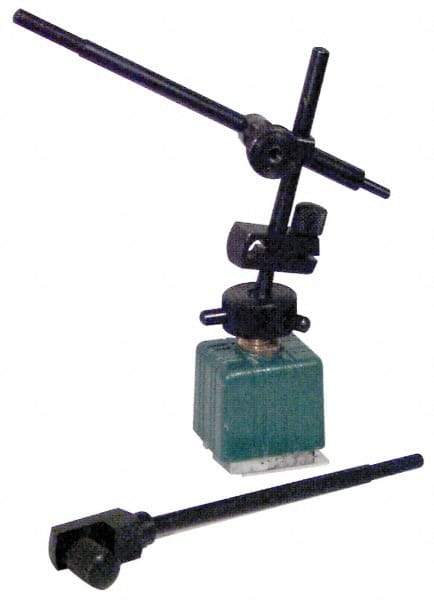 Fowler - Fine Adjustment Indicator Positioner & Holder with Base - Rectangular Base, 1-5/16" Base Height, 1-1/4" Base Length, 1-1/4" Base Width - Best Tool & Supply