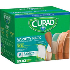 Curad - 5-1/4" Long x 4-1/4" Wide, General Purpose Self-Adhesive Bandage - Woven Fabric Bandage, 4-Sided Seal Technology - Best Tool & Supply