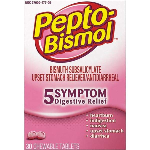 Pepto-Bismol - Original Flavor Medi-First Pain Relief Chewables - Antacids & Stomach Relief - Best Tool & Supply