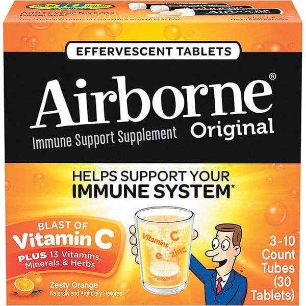 Airborne - Orange Flavor Immune Support Tablets - Vitamins/Supplements - Best Tool & Supply