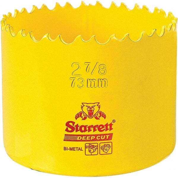 Starrett - 2-7/8" Diam, 2" Cutting Depth, Hole Saw - High Speed Steel Saw, Toothed Edge - Best Tool & Supply