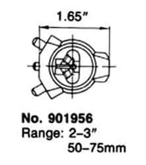 Mitutoyo - 2 to 3" Bore Gage Measuring Head - Replacement Head for 545-136S, Bore Gages 06253595, 06253538, 06253470 - Best Tool & Supply