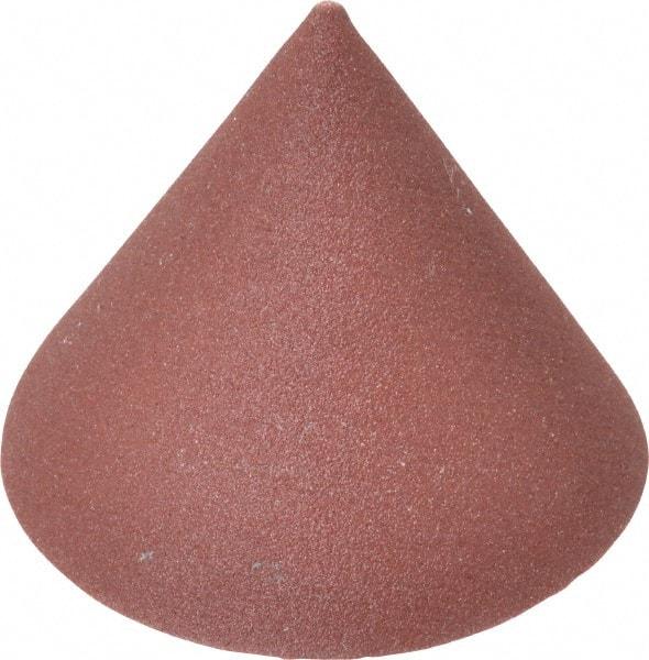 Superior Abrasives - 1-1/2" Diam 180 Grit 60° Included Angle Cone Center Lap - Aluminum Oxide, Very Fine Grade, Lock Nut Mount - Best Tool & Supply