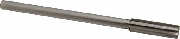 Made in USA - 0.585" Carbide-Tipped 6 Flute Chucking Reamer - Straight Flute, 7/16" Straight Shank, 2" Flute Length, 8" OAL - Best Tool & Supply