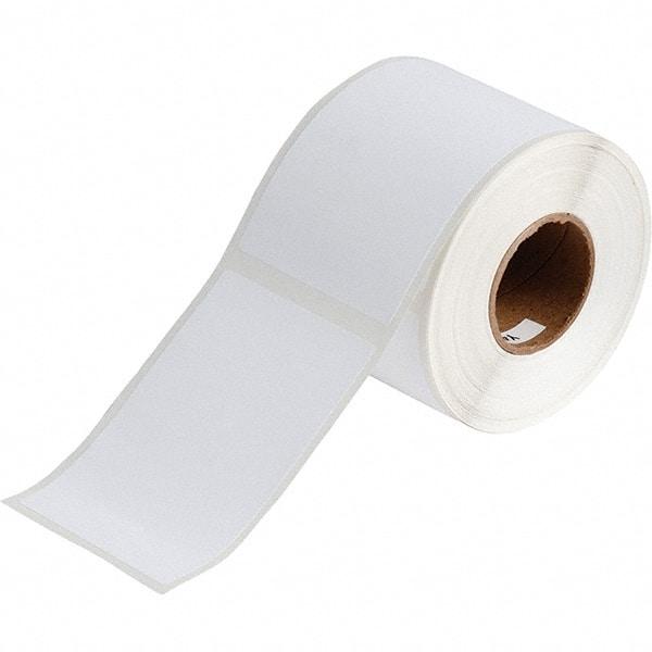 Brady - 4.33" Wide x 2-61/64" Long, White Polyester Inkjet Label - For BradyJet J2000 - Best Tool & Supply