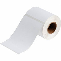 Brady - 6.1" Wide x 4-1/8" Long, White Polyester Inkjet Label - For BradyJet J2000 - Best Tool & Supply