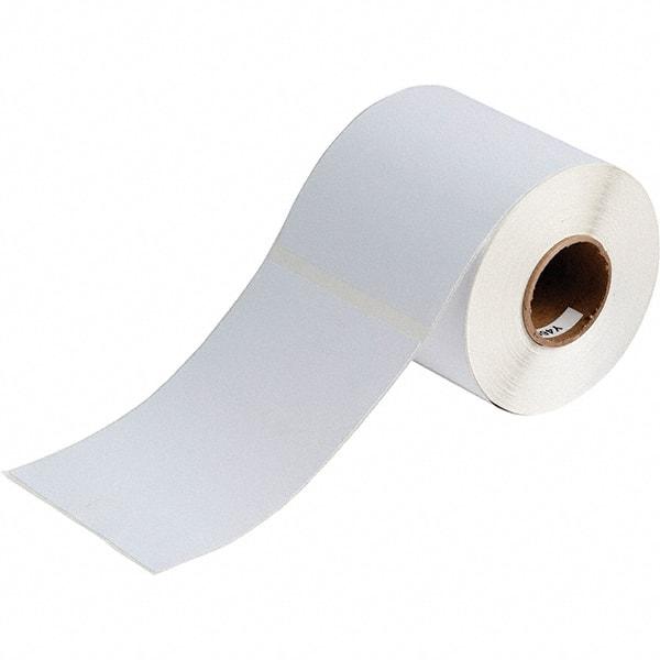 Brady - 6.1" Wide x 4-1/8" Long, White Vinyl Inkjet Label - For BradyJet J2000 - Best Tool & Supply