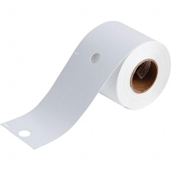 Brady - 5-3/4" Wide x 3-1/4" Long, White Polyester Inkjet Label - For BradyJet J2000 - Best Tool & Supply