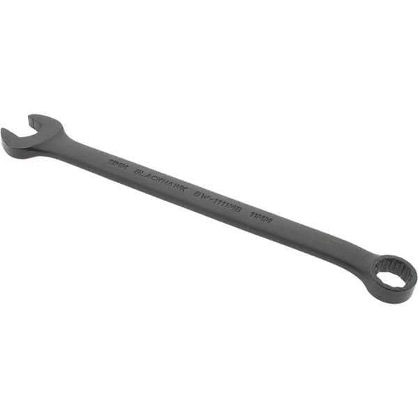 Blackhawk by Proto - 11mm 12 Point Offset Combination Wrench - 15° Offset Angle, 6-81/89" OAL, Steel, Black Finish - Best Tool & Supply