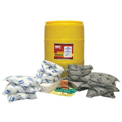 Brady SPC Sorbents - 38 Gal Capacity Oil Only & Universal Spill Kit - 55 Gal Polyethylene Drum - Best Tool & Supply