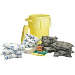 Brady SPC Sorbents - 38 Gal Capacity Oil Only & Universal Spill Kit - 55 Gal Polyethylene Drum - Best Tool & Supply