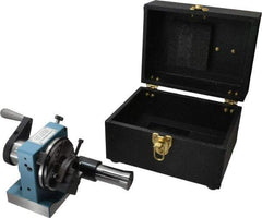 Harig - 5C Compatible, 24 Increment, Horizontal Combination V-Block & Collet Indexer - 3" High Center, 1" Max Collet Capacity, 4" Wide x 3-1/2" Deep Base, 5-5/8" Overall Height, Manual & Motorized Operation - Best Tool & Supply