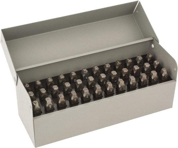 C.H. Hanson - 36 Piece, 3/16" Character Steel Stamp Set - Letters & Figures, Low Stress Round Face Dot - Best Tool & Supply