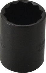 Proto - 7/8", 1/2" Drive, Standard Hand Socket - 12 Points, 1-9/16" OAL, Alloy Steel, Black Finish - Best Tool & Supply