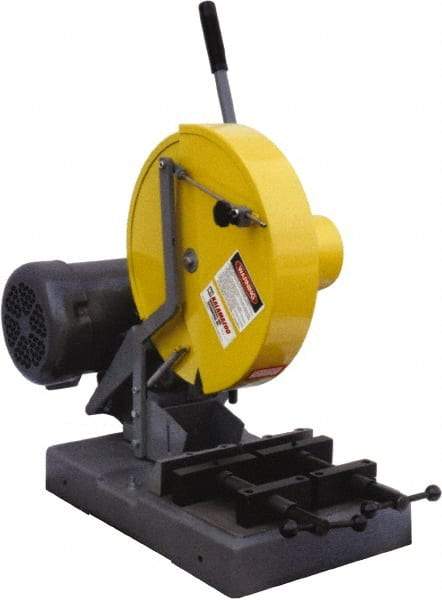 Kalamazoo - 14" Blade Diam, 1" Arbor Hole, Straight Chop & Cutoff Saw - 3,450 RPM, 5 hp, 220/440 Volts, 3 Phase - Best Tool & Supply