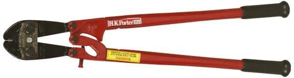 H.K. Porter - 18" OAL, 3/8" Capacity, Bolt Cutter - Oval Head, Rubber Grips Handle - Best Tool & Supply