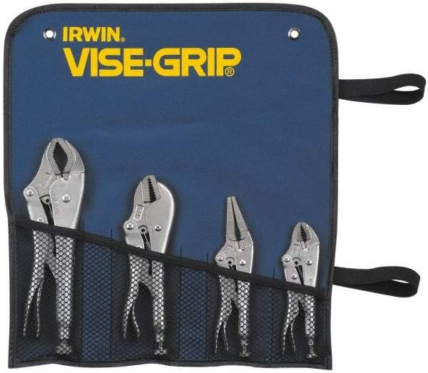 Irwin - 4 Piece Locking Plier Set - Comes in Nylon Roll - Best Tool & Supply