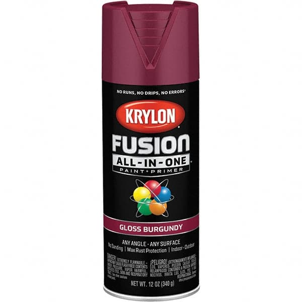 Krylon - Spray Paints Type: Acrylic Enamel Spray Paint Color: Burgundy - Best Tool & Supply