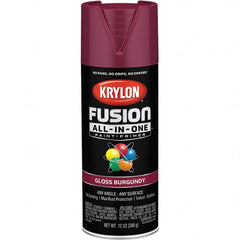 Krylon - Spray Paints Type: Acrylic Enamel Spray Paint Color: Burgundy - Best Tool & Supply