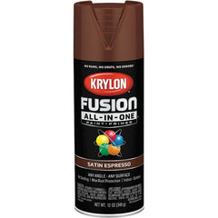 Acrylic Enamel Spray Paint: Espresso, Satin, 12 oz Use on Spray