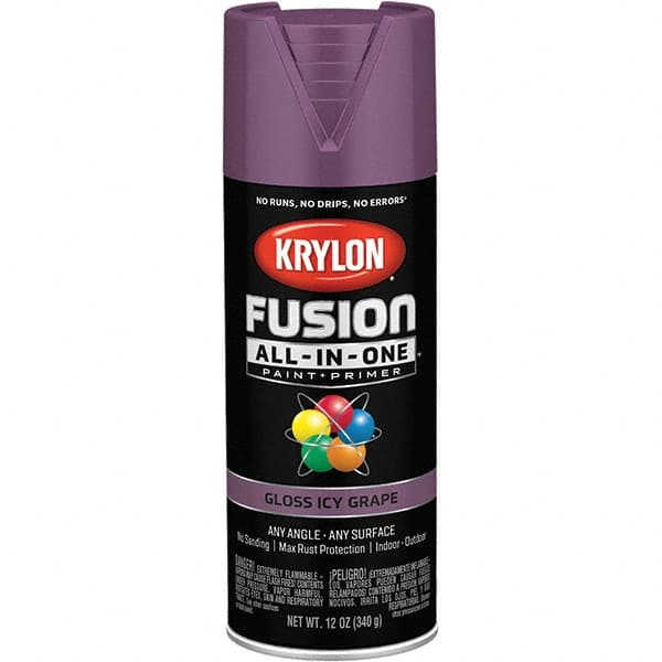 Krylon - Spray Paints Type: Acrylic Enamel Spray Paint Color: Icy Grape - Best Tool & Supply