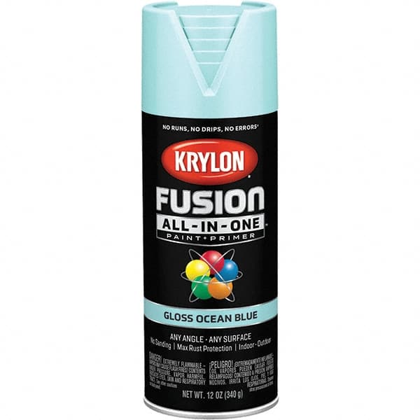 Krylon - Spray Paints Type: Acrylic Enamel Spray Paint Color: Ocean Blue - Best Tool & Supply