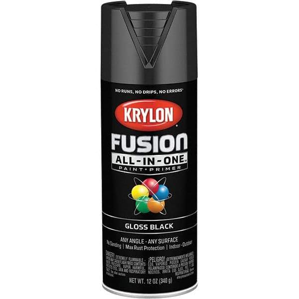 Krylon - Spray Paints Type: Acrylic Enamel Spray Paint Color: Black - Best Tool & Supply