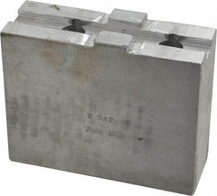 H & R Manufacturing - Tongue & Groove Attachment, Square Soft Lathe Chuck Jaw - Aluminum, 2.12" Btw Mount Hole Ctrs, 4-1/4" Long x 1-1/2" Wide x 3-3/8" High, 1/2" Groove - Best Tool & Supply