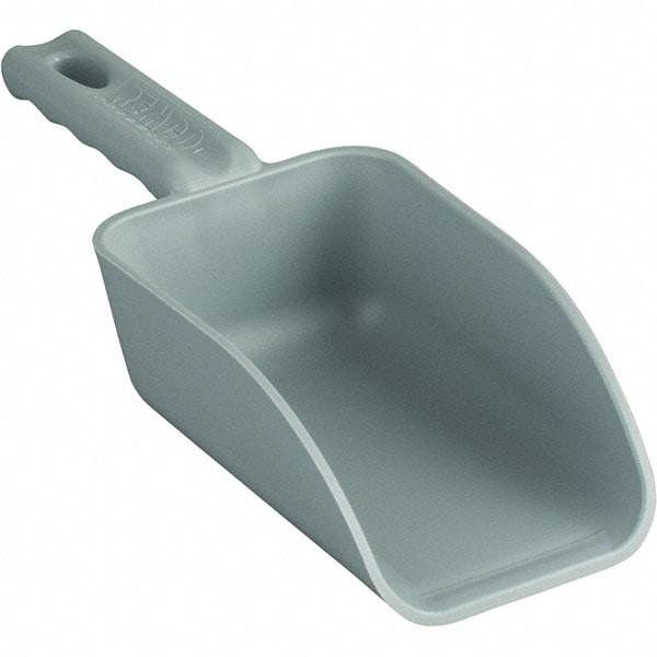 Remco - 16 oz Gray Polypropylene Flat Bottom Scoop - 3.2" Wide x 2" Deep Bowl, 3" Handle Length, 10.4" OAL - Best Tool & Supply