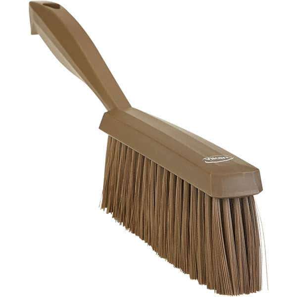 Vikan - 14" OAL, Polyester Staple Set Bench Brush - 2" Bristle Length, 6-3/8" Long Head, Straight Polypropylene Handle, Brown - Best Tool & Supply