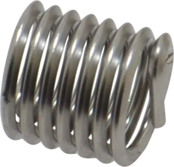 Recoil - 3/8-16 UNC, 0.562" OAL, Free Running Helical Insert - 7-1/4 Free Coils, Tanged, Stainless Steel, Bright Finish, 1-1/2D Insert Length - Best Tool & Supply