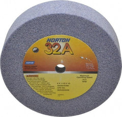 Norton - 6" Diam, 1/2" Hole Size, 1-1/2" Overall Thickness, 46 Grit, Type 6 Tool & Cutter Grinding Wheel - Coarse Grade, Aluminum Oxide, K Hardness, Vitrified Bond, 3,820 RPM - Best Tool & Supply