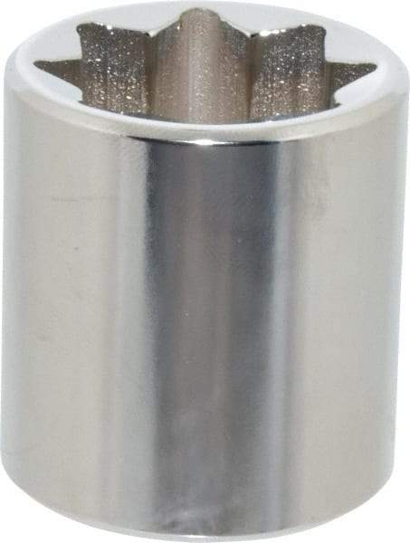 Proto - 7/8", 1/2" Drive, Standard Hand Socket - 8 Points, 1-5/8" OAL, Alloy Steel, Chrome Finish - Best Tool & Supply