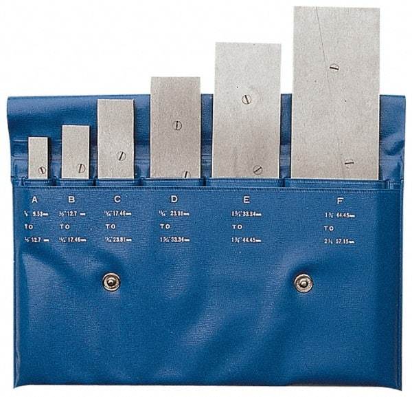 PEC Tools - 3/8 to 2-1/4 Inch Adjustable Parallel Set - Includes Vinyl Pouch, 6 Pieces - Best Tool & Supply