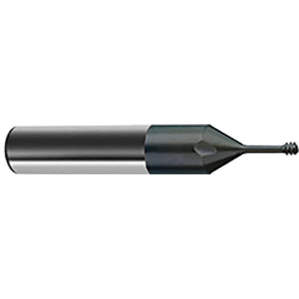 Guhring - #1-72 UNF , 1.45mm Cut Diam, 3 Flute Solid Carbide Helical Flute Thread Mill - Internal Thread, 1.1mm LOC, 39mm OAL, 3mm Shank Diam - Best Tool & Supply