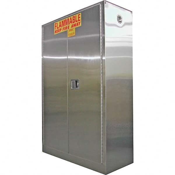 Securall Cabinets - Safety Cabinets Hazardous Chemical Type: Flammable and Combustible Liquids Color: Silver - Best Tool & Supply