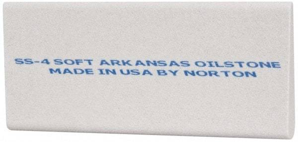 Norton - 4" Long x 1-3/4" Diam x 3/8" Thick, Novaculite Sharpening Stone - Round Edge Slip, Extra Fine Grade - Best Tool & Supply