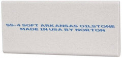 Norton - 4" Long x 1-3/4" Diam x 3/8" Thick, Novaculite Sharpening Stone - Round Edge Slip, Extra Fine Grade - Best Tool & Supply