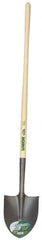 UnionTools - 11-1/2" High x 7-3/8" Wide Round Steel Shovel - 48" Long Wood Straight Handle, Front Turned - Best Tool & Supply