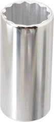 Proto - 1/4" Drive, Deep Hand Socket - 6 Points, 3-1/4" OAL, Chrome Finish - Best Tool & Supply