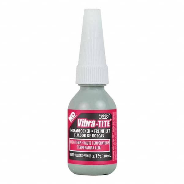 Vibra-Tite - 10 mL Bottle, Red, High Temp/High Strength Threadlocker - Best Tool & Supply